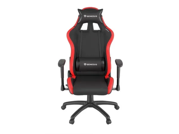 Genesis Trit 500 RGB - Stol - ergonomisk - lænestol - armstøtter - T-formet - vippe - drejeled - tekstil, PU syntetisk læder - sort