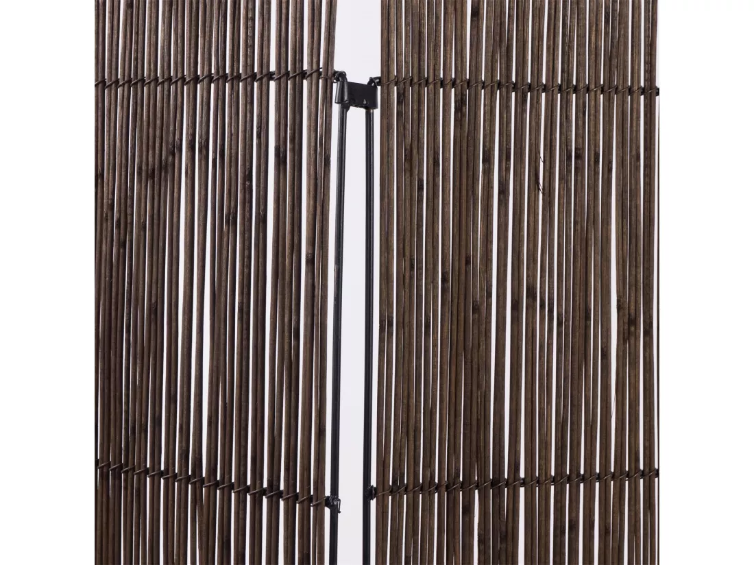 PARAVENT Spike 3 pièces. Bois de saule, pliable braun