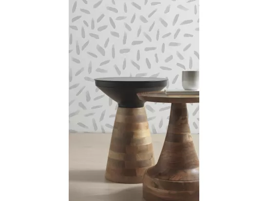 Table d'appoint en bois d'acacia naturel