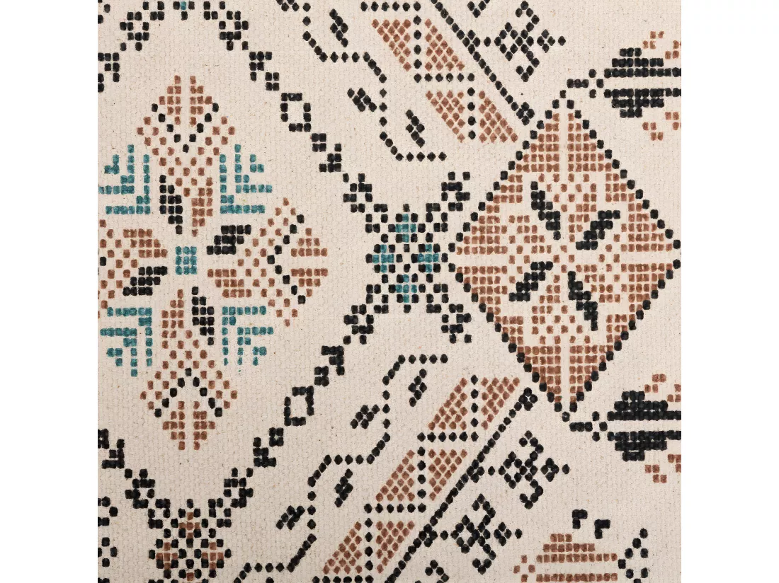 Tapis de couloir en Coton multicolore avec franges 80 x 200 cm