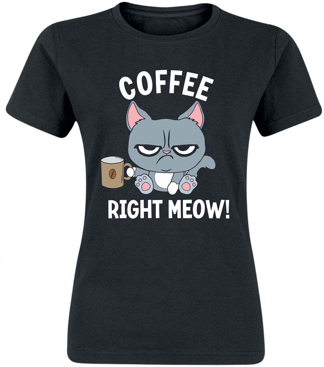 Coffee right meow! | Tierisch T-Shirt Manches courtes