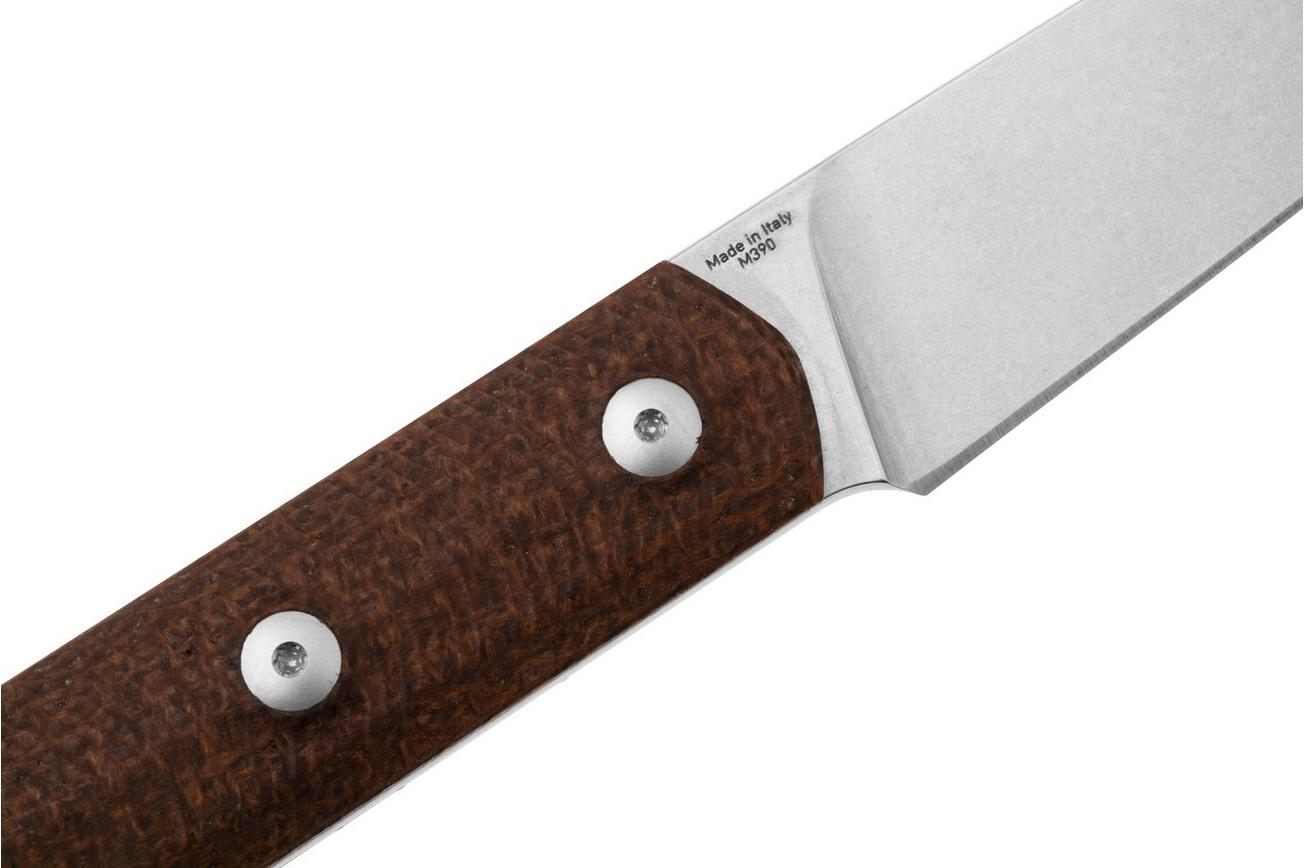 StraightLine Erny ER-BB Brown Burlap Micarta, vaststaand mes