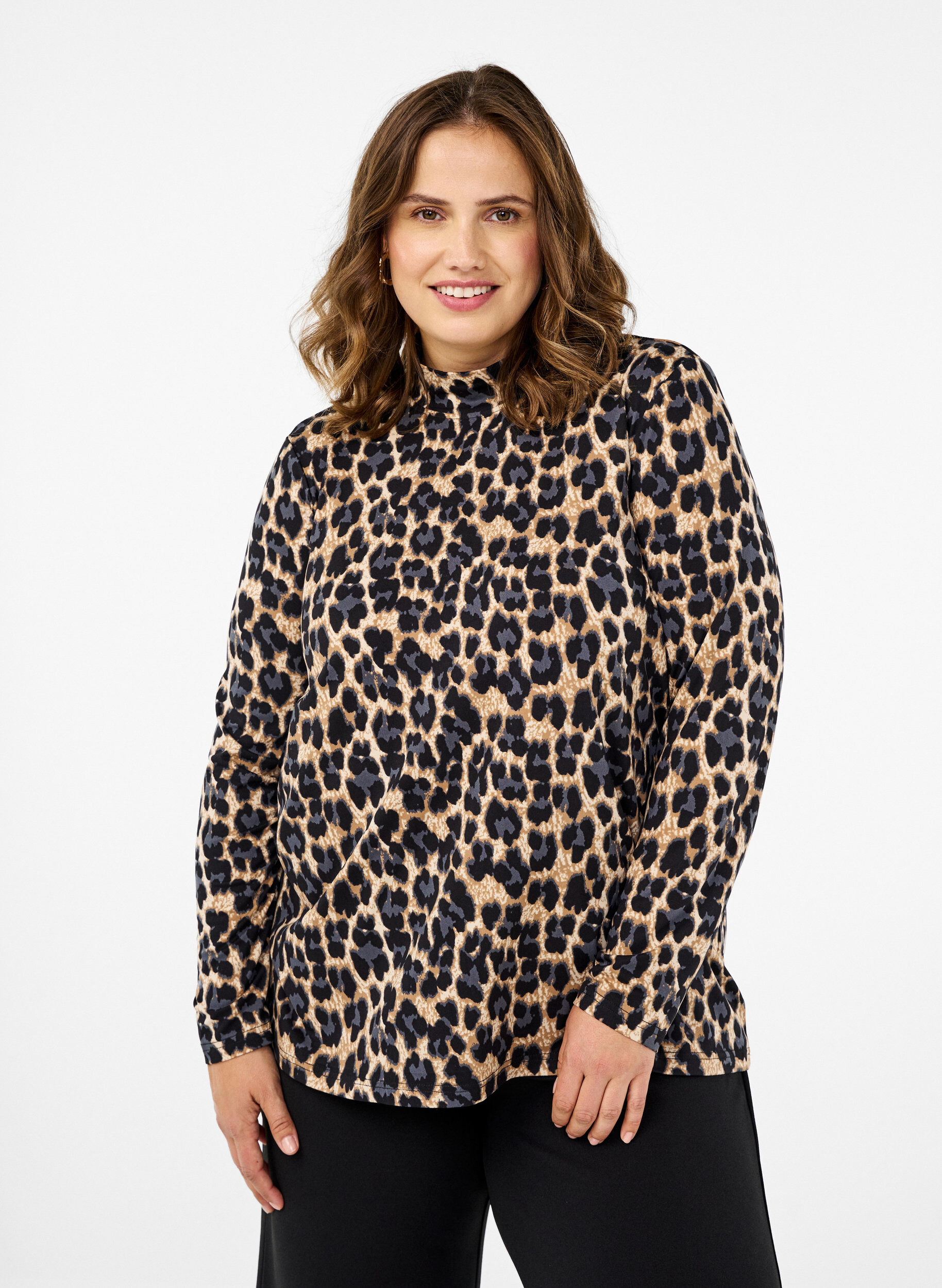 FLASH - Langærmet bluse med turtleneck