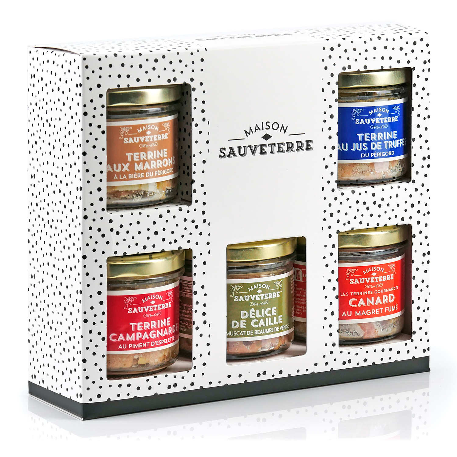 Assortiment de 5 terrines du Sud-Ouest