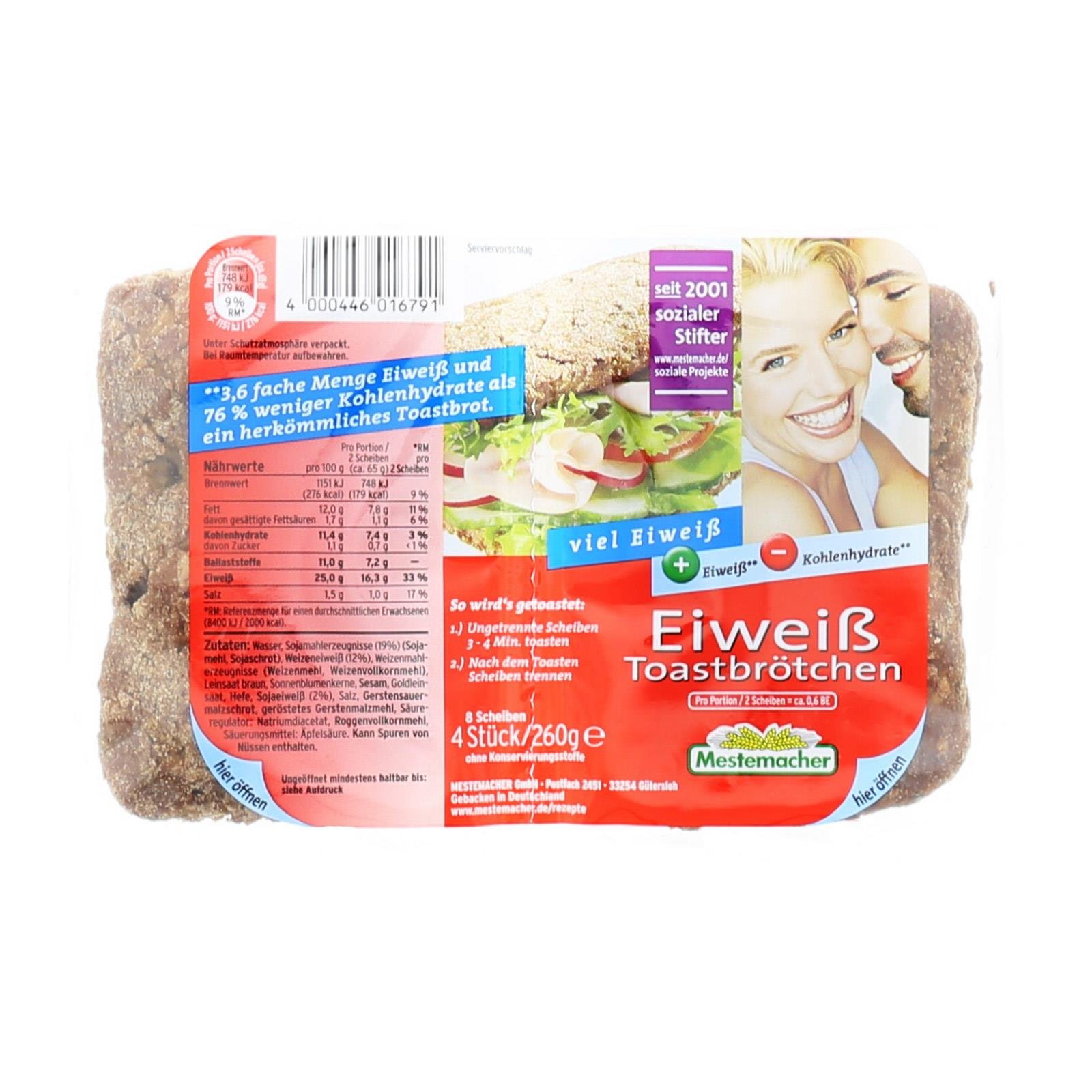 Mestemacher Eiweiß-Toastbrötchen