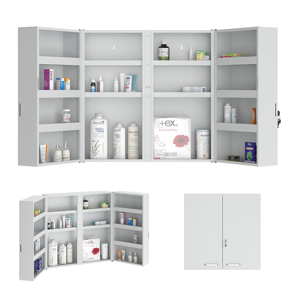 OSKAR Medizinschrank Metall 53x53 cm Arzneischrank Hausapotheke erste Hilfe