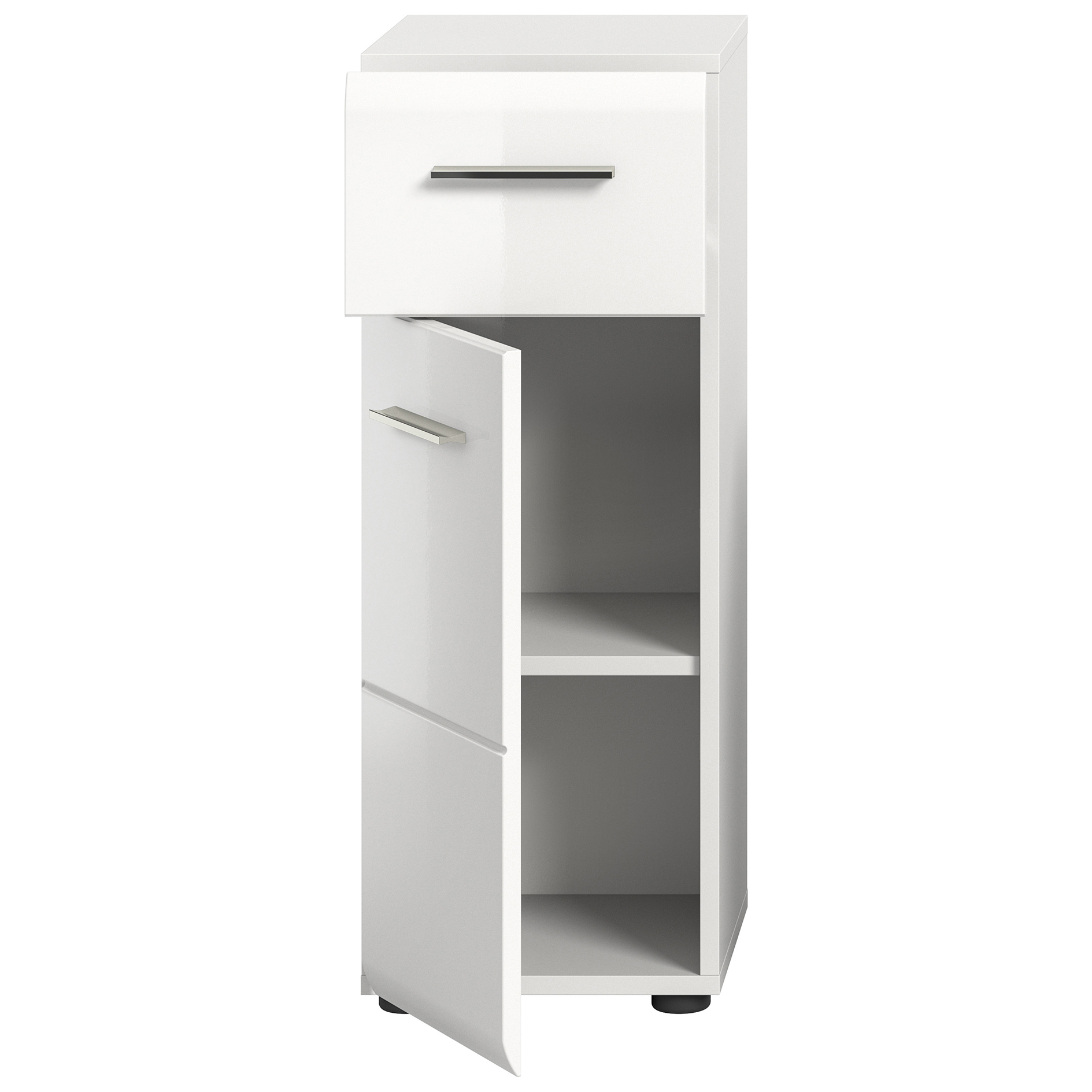 Standschrank ICE - weiß Hochglanz - 30 cm