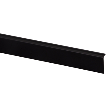 Hockeystickprofiel kunststof zwart 8x21 mm lengte 260 cm