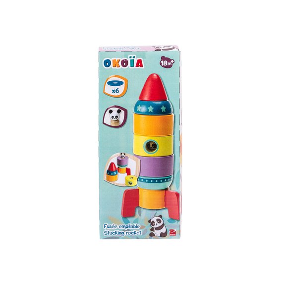 Fusée empilable multicolore
