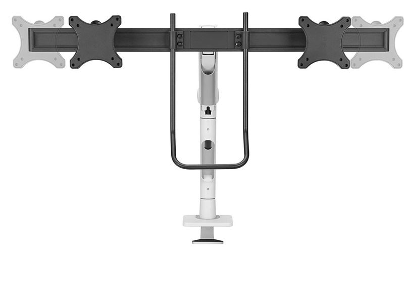 NEOMOUNTS Tischständer DS75S-950 WH2 bis 16 kg – Weiss Voll bewegliche Tischhalterung für 17-27