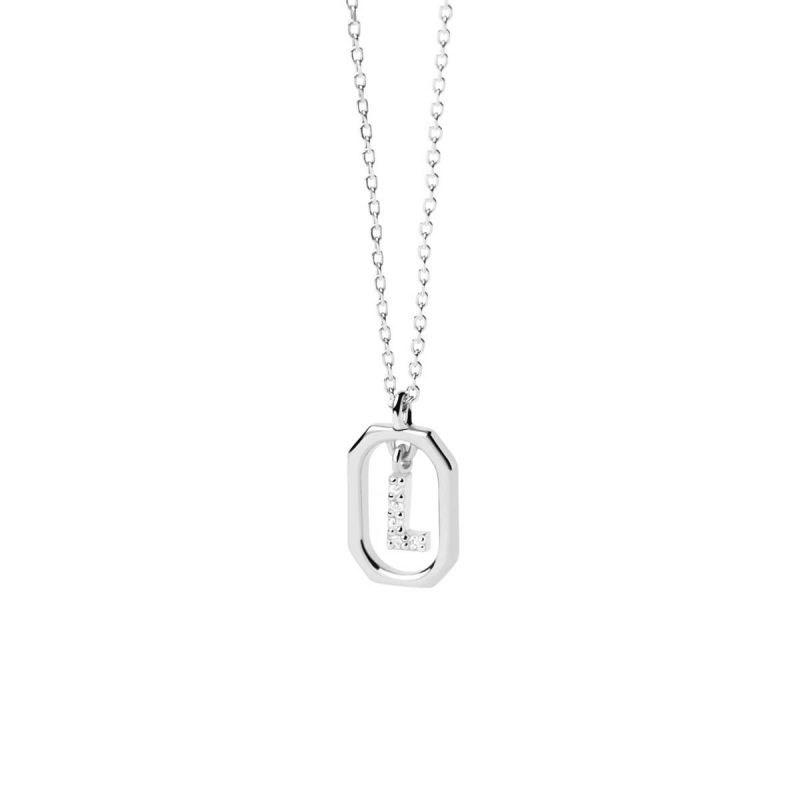 PDPAOLA Collier en argent - Mini Lettre L  - CO02-523-U