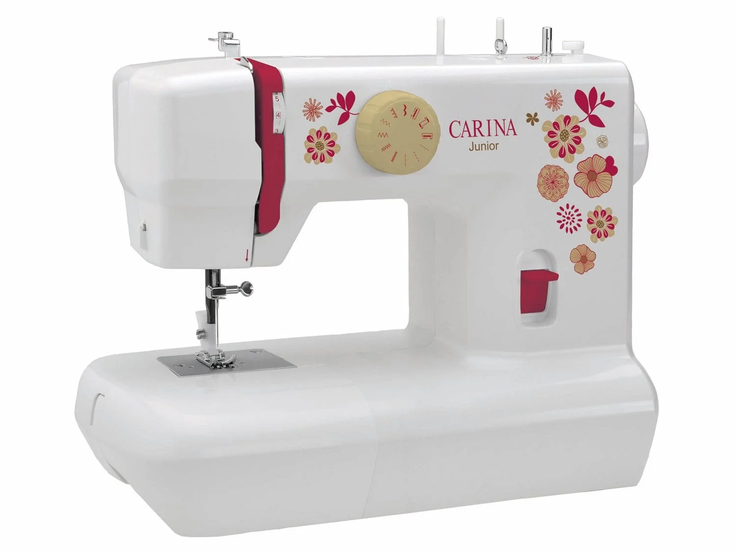 Carina Mechanische N&auml;hmaschine &raquo;Junior&laquo;, Einsteigermodell, 6 Stichprogramme, mit H&uuml;lle 6 Stichprogramme / Ideal als Einsteigermodell