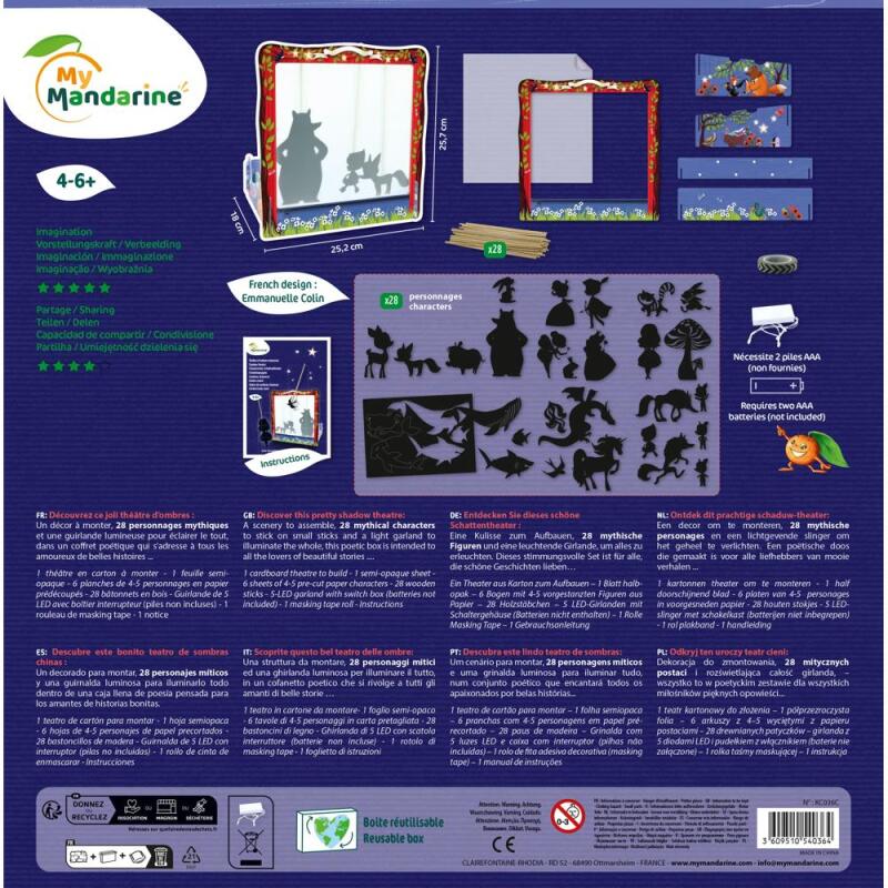 Coffret créatif, Théâtre d'ombres chinoises - Multicolore