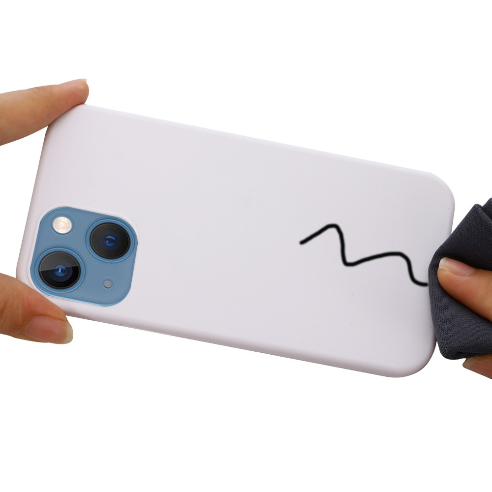 iPhone 13 MagSafe Silikon Case Hülle - Weiss