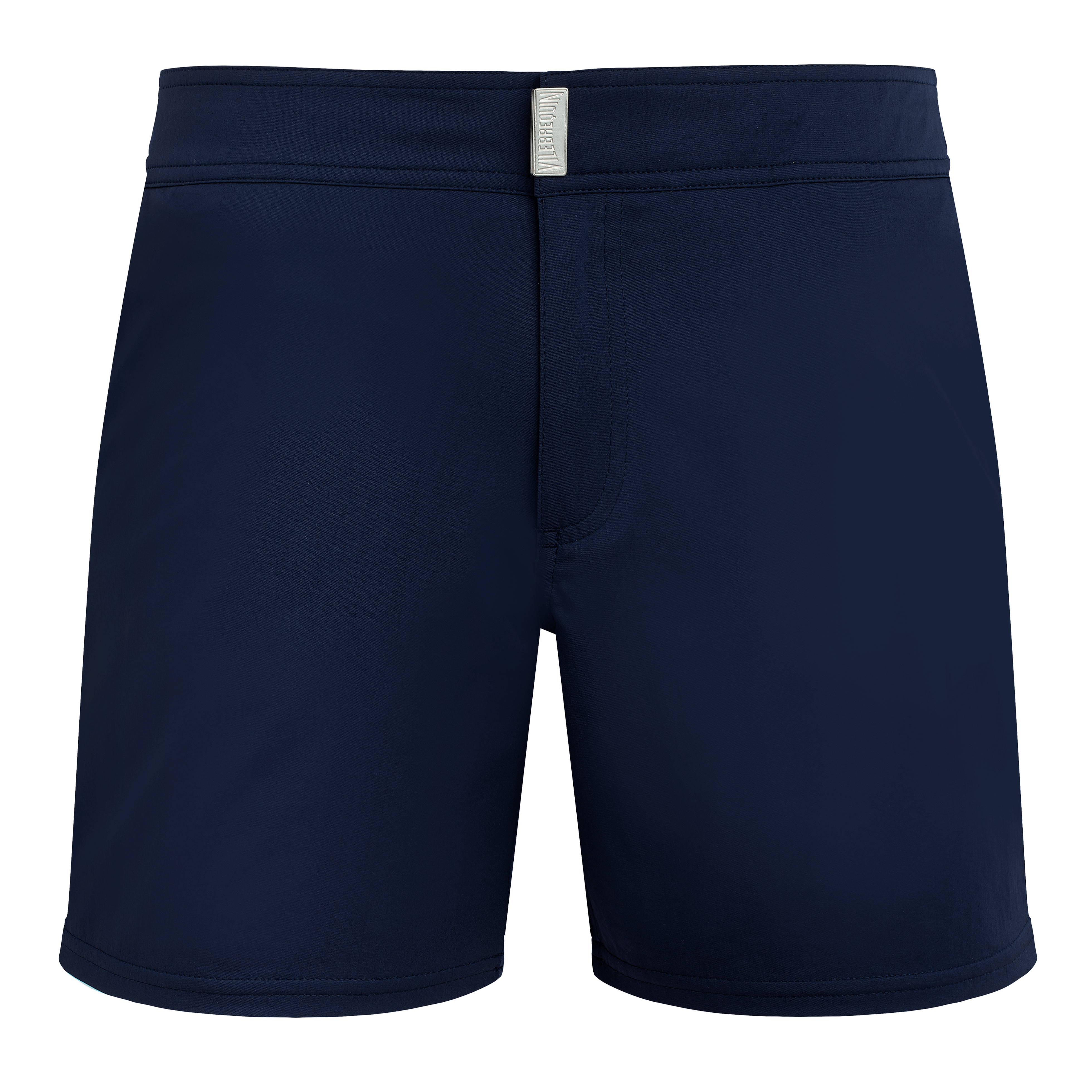 Maillot de Bain Court Homme Stretch Ceinture Plate Uni