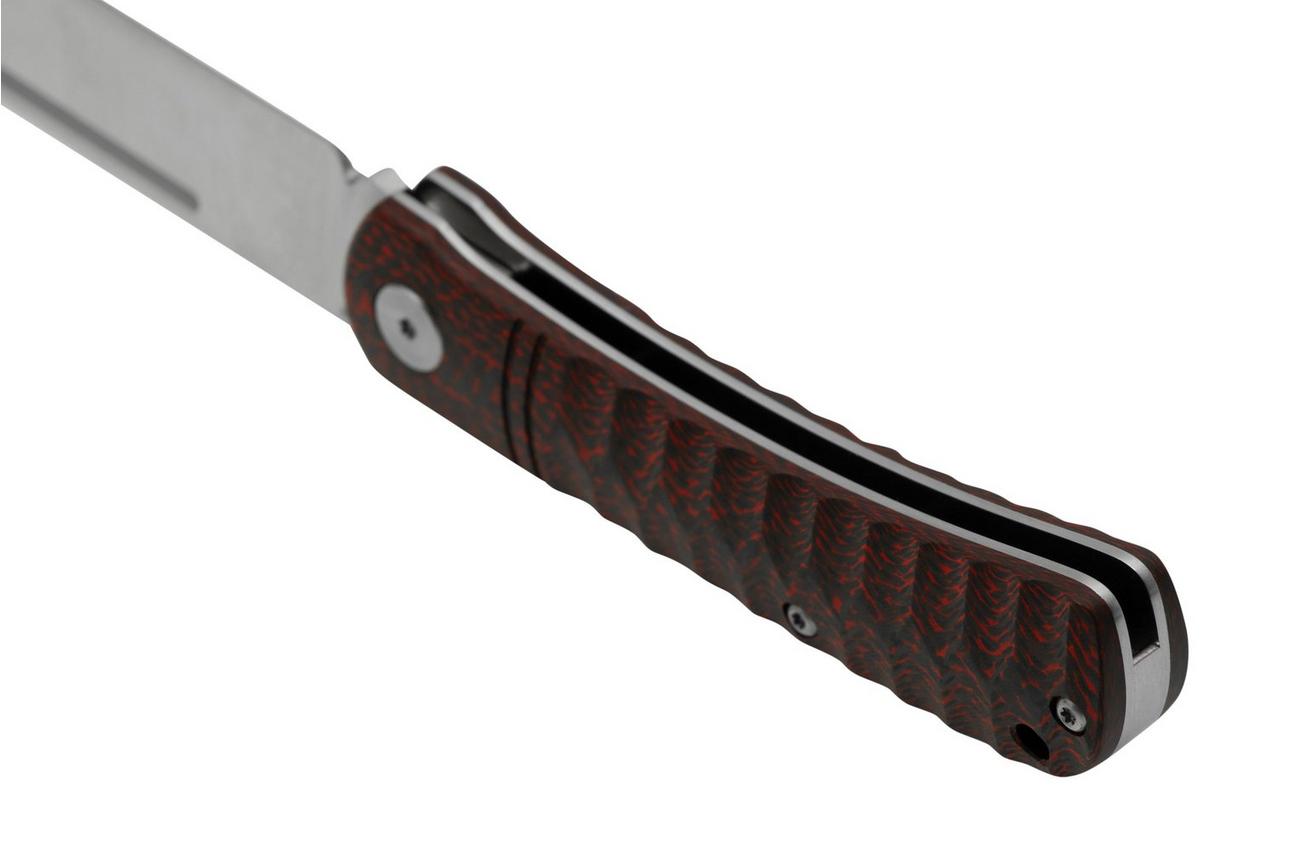 QSP Knife Hedgehog QS142-D, Red Carbon Fiber, slipjoint zakmes