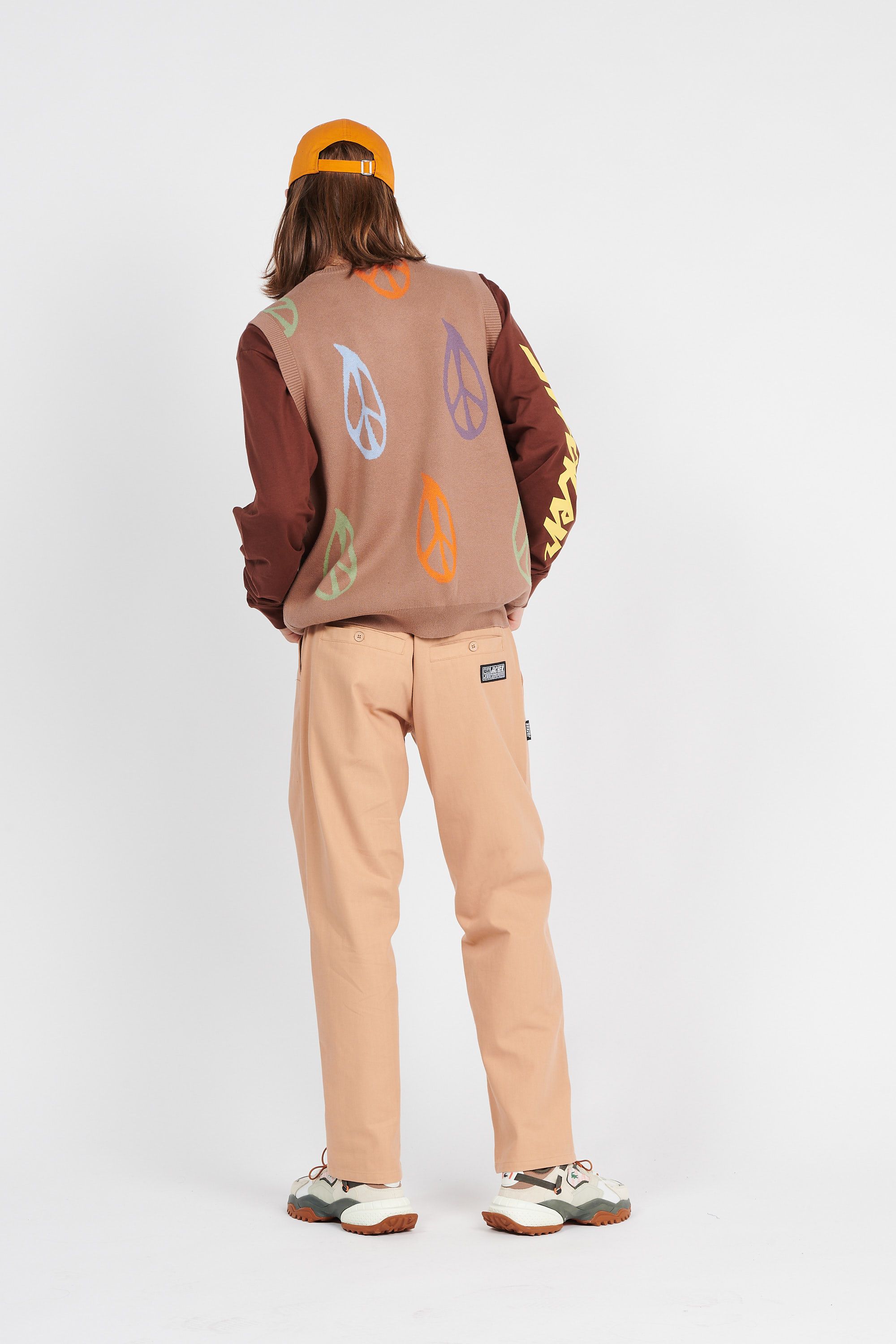 OBEY Gilet en coton PEACED Marron