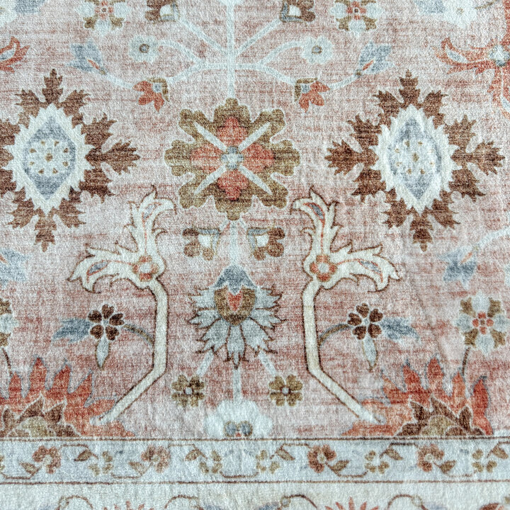 Vintage vloerkleed - Ember Oriental Roze | OEKO-TEX & Wasbaar