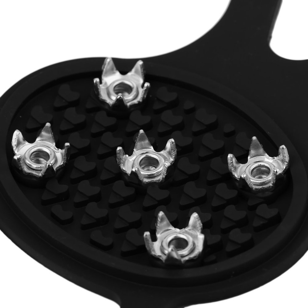 (1 Paar) Schuhspikes Schneeschuh-Krallen Grödel Steigeisen Silikon Band mit 5 Zähnen
