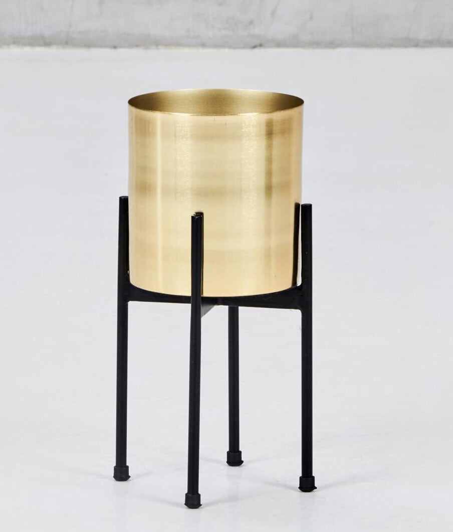 Blumenständer SAVAGDA 2-teilig gold schwarz
