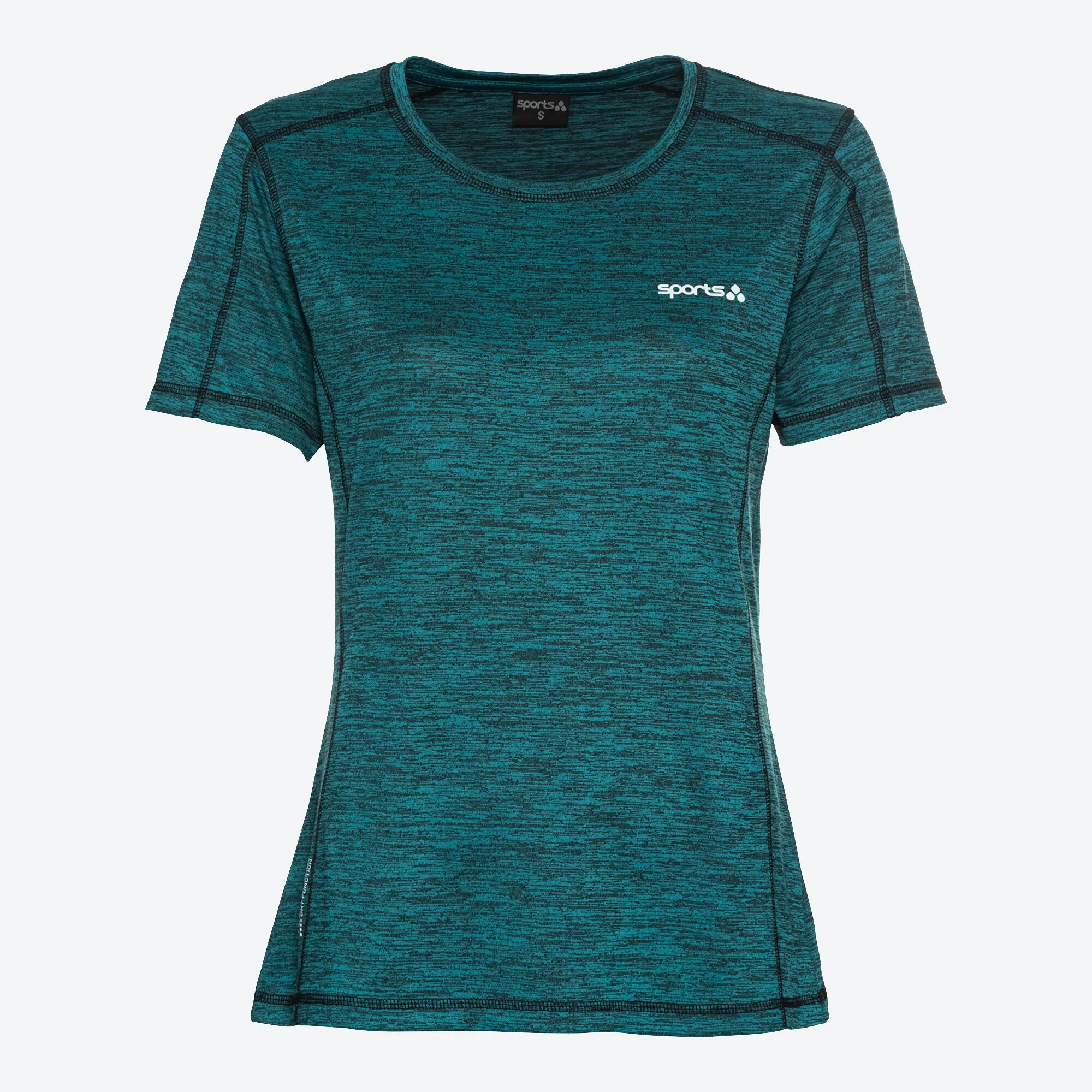 Damen-Fitness-T-Shirt in Melange-Optik