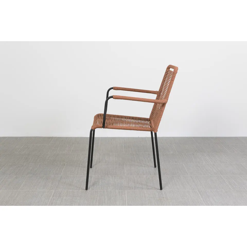 VDG Denver rope stapelbare tuinstoel Terracotta