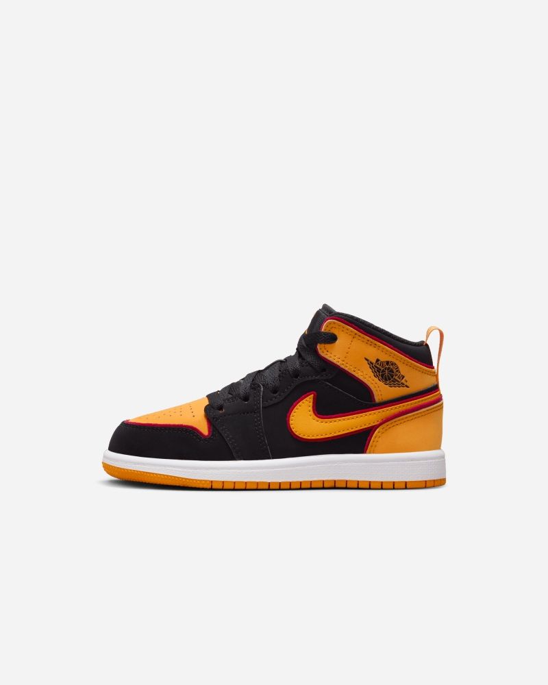 Chaussures Nike Air Jordan 1 Low SE Noir & Orange pour enfant