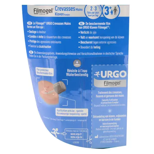 Máscara de inverno Urgo para pés e mãos, para pele seca e rachada.