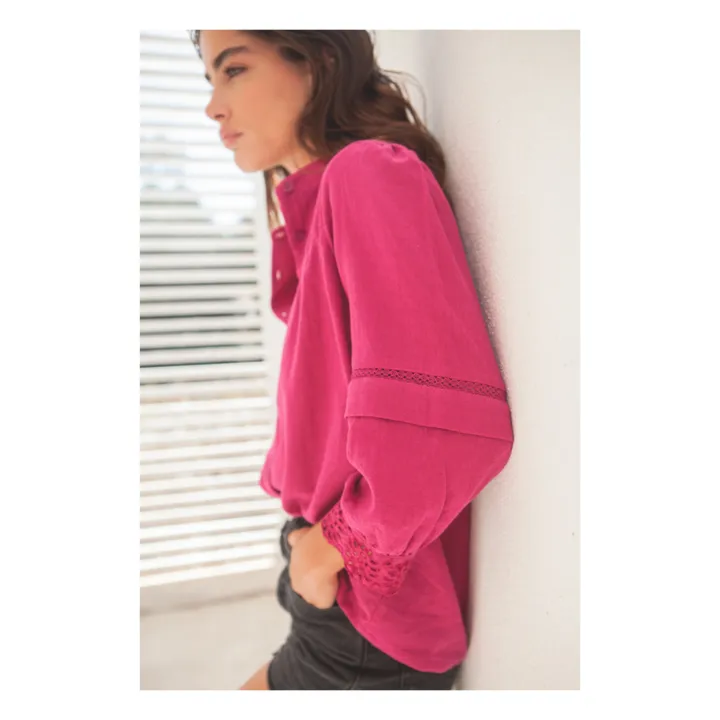 Marlot Paris Blouse Gaze de Coton Romane - Collection Femme | Rose Berry