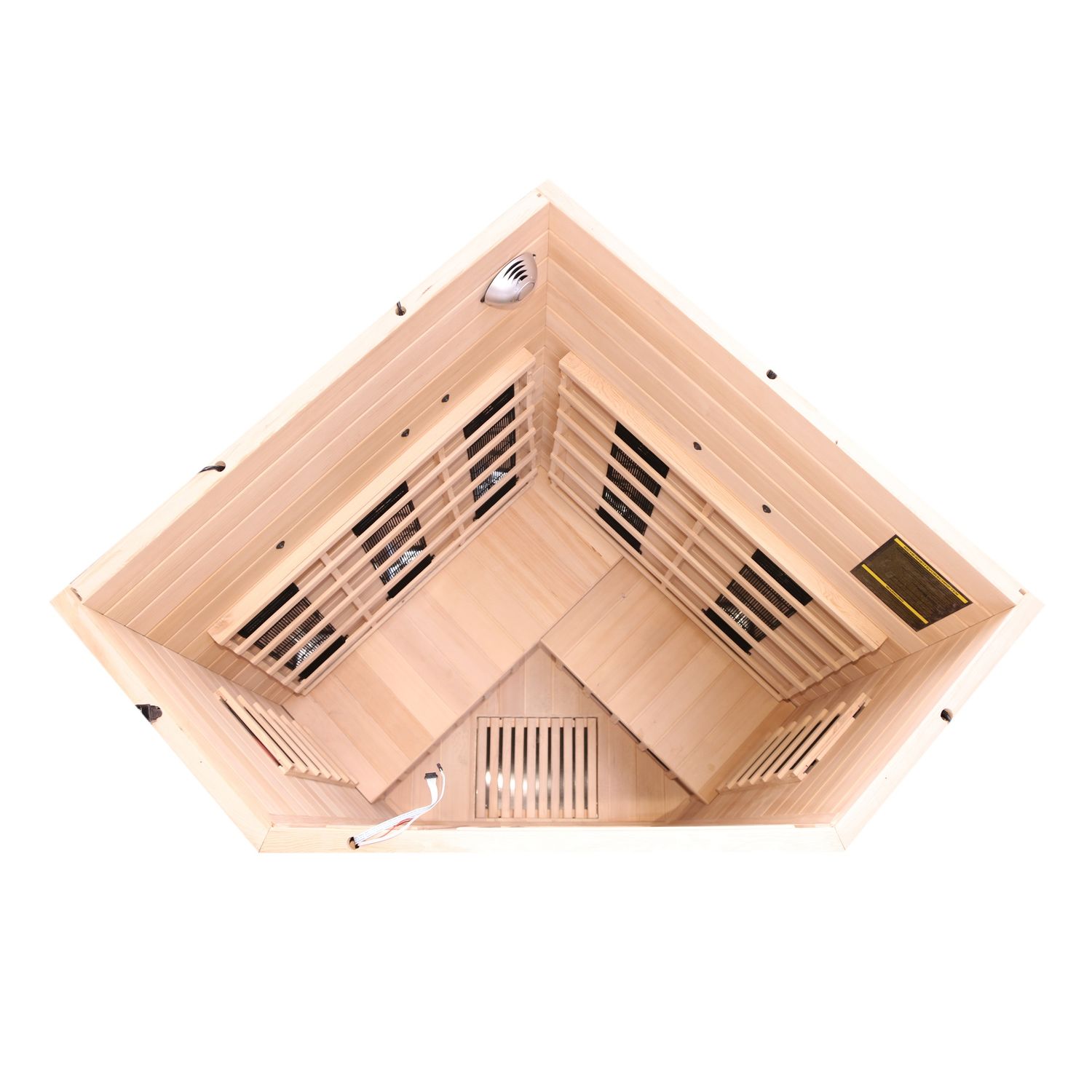Dewello® Infrarotkabine Infrarotsauna LAKEFIELD 140cm x 140cm inkl. 5 Vollspektrumstrahler, 4 Karbonstrahler, 3 Personen