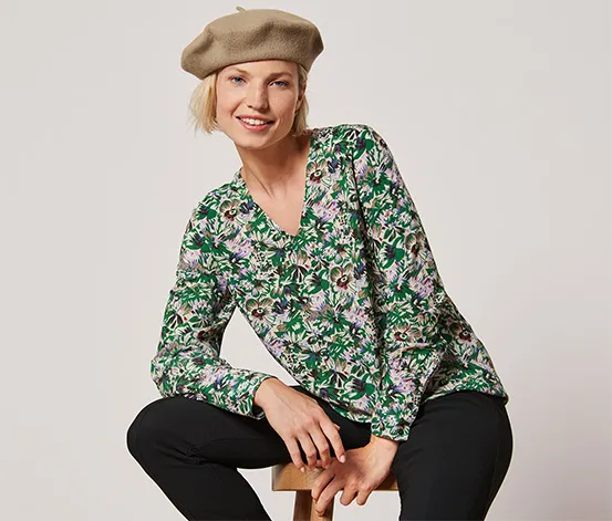 Bluse mit Alloverprint