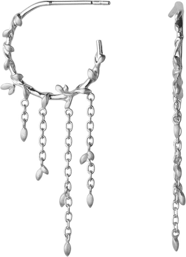 ByBiehl Jungle Ivy hoops - silver Sølv
