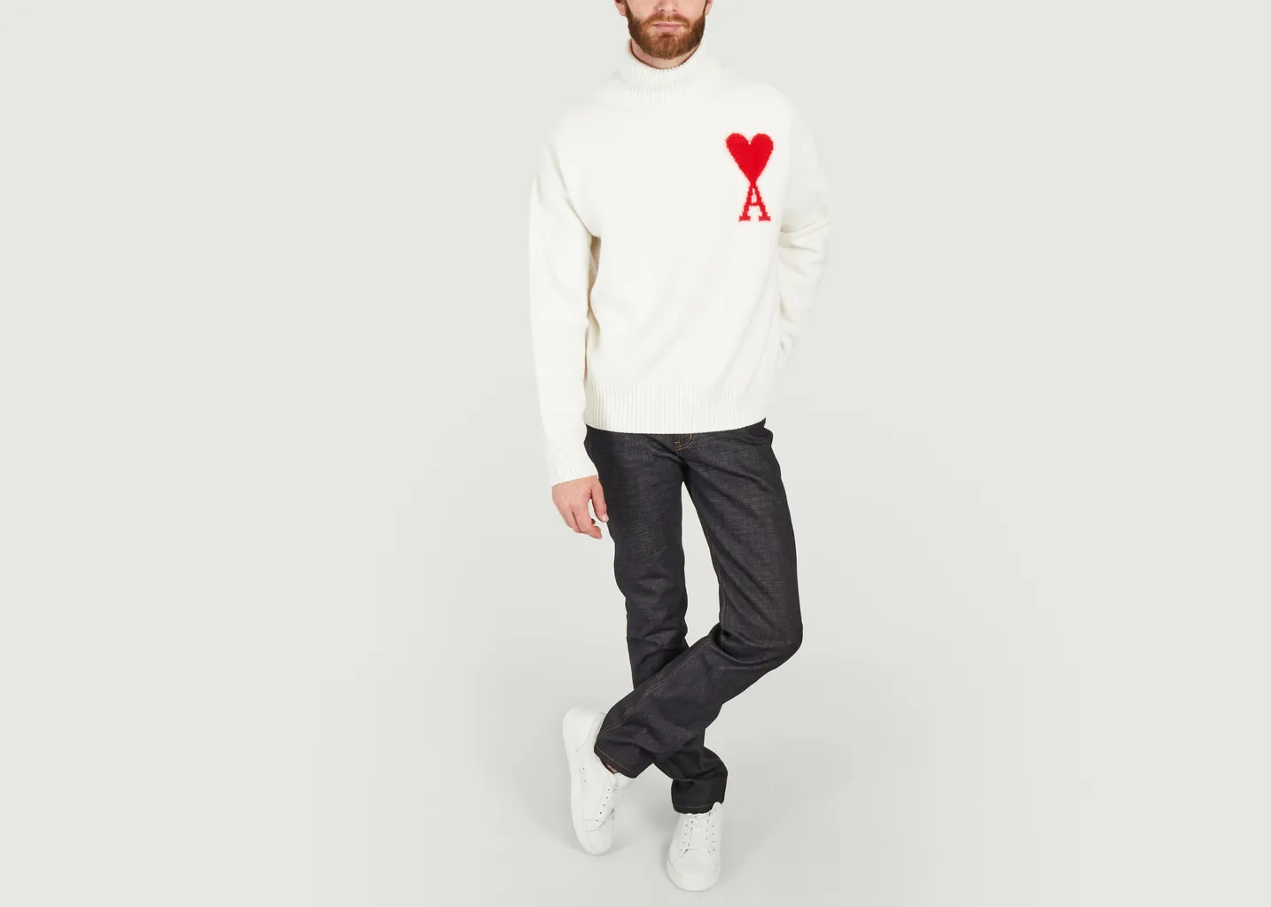 Pull en laine mérinos feutrée ADC AMI Paris