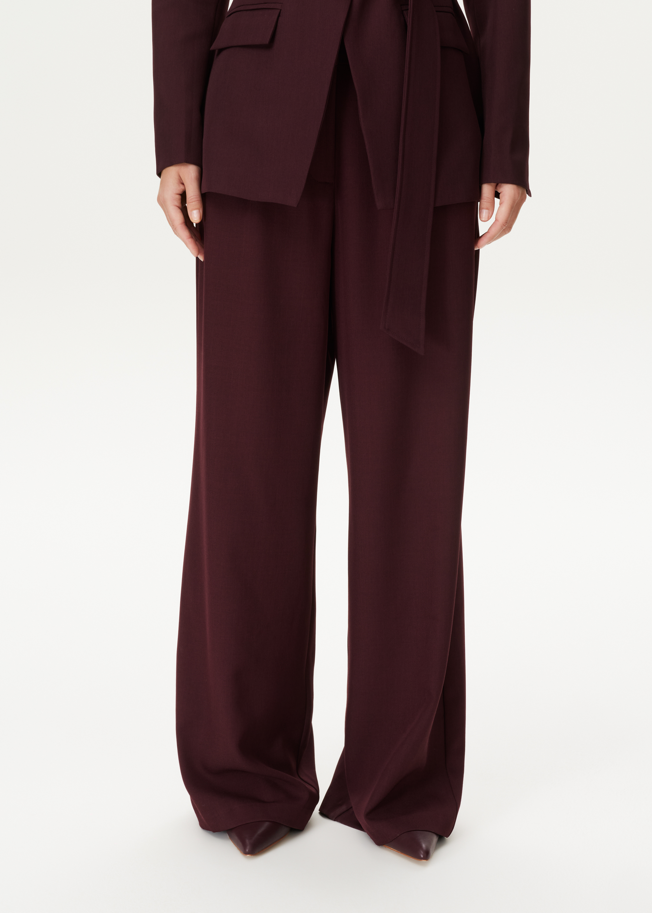 Pantalon met wide leg