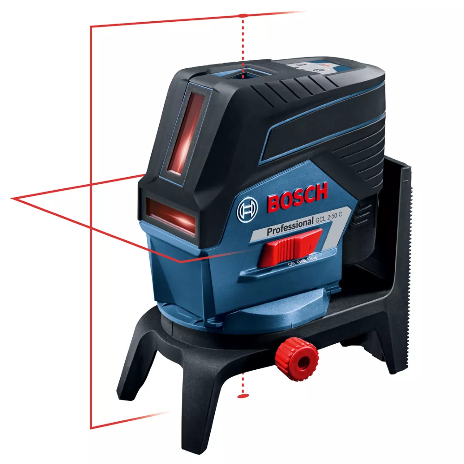 Bosch GCL 2-50 C SOLO 12V Li-Ion accu Kruislijn-/puntlaser body in L-Boxx - rood - 20m