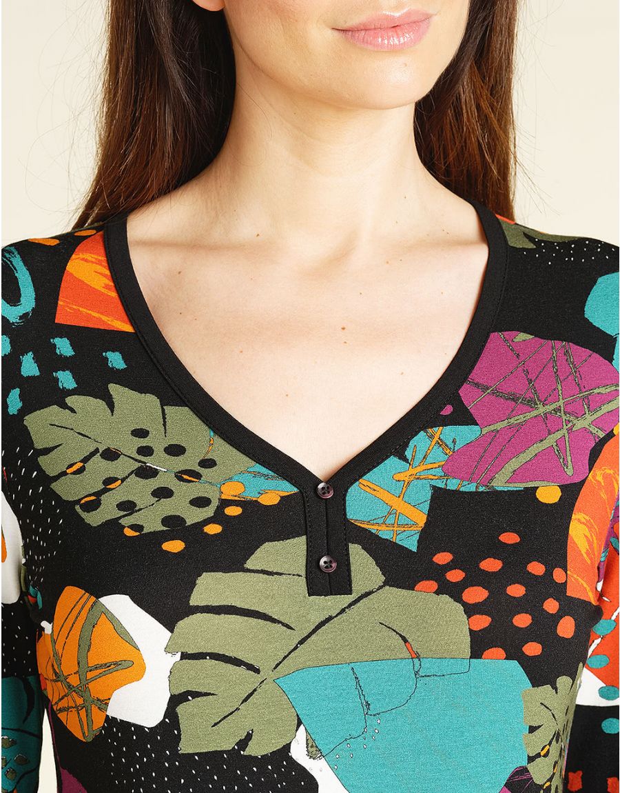 Top multicolore fantaisie