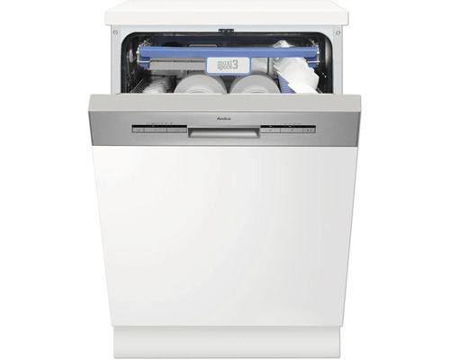 Amica EGSP 574 100 E semi-geïntegreerde vaatwasser, 60 x 87 x 58 cm, voor 14 couverts, 11 l inhoud, 49 dB(A)