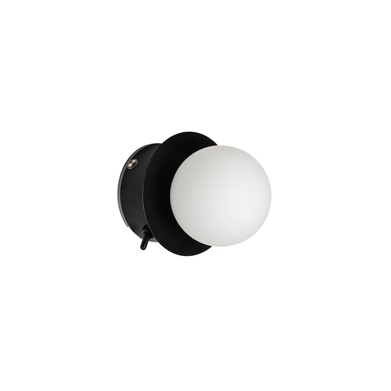 Wandlamp zwart IP44 met schakelaar - Cederic