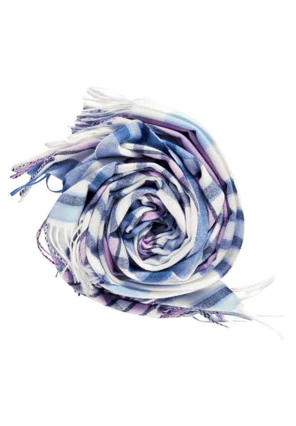 Karoschal mit Fransen - sporty lilac