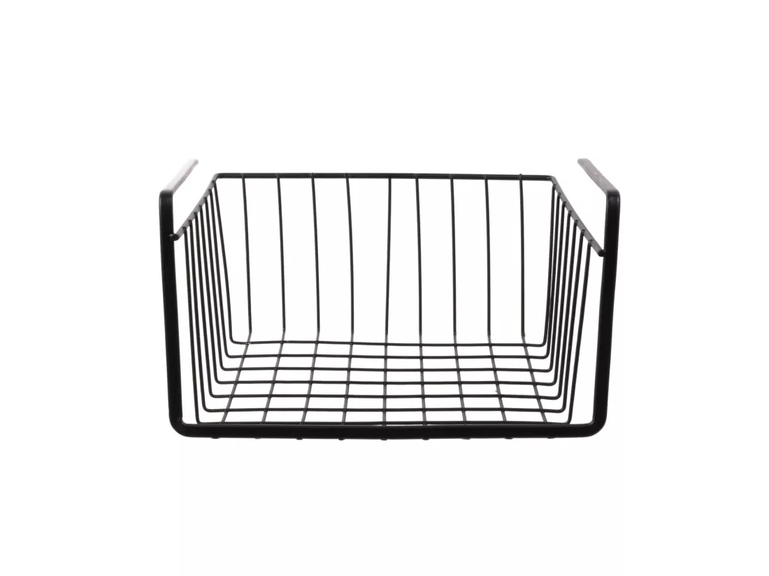 Panier suspendu en métal filaire noir Longueur 26cm