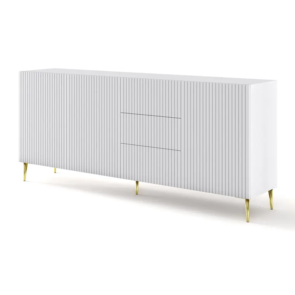 Ravenna B dressoir ladekast 200 3D3S gefreesd MDF folie mat
