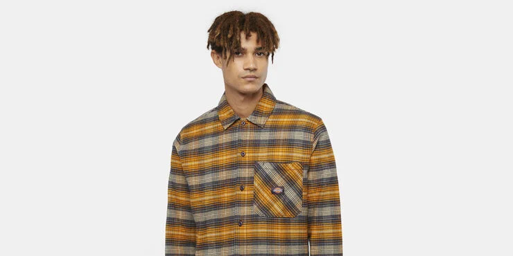 Dickies FOREST CHECK SHIRT INCA GOLD Inca gold