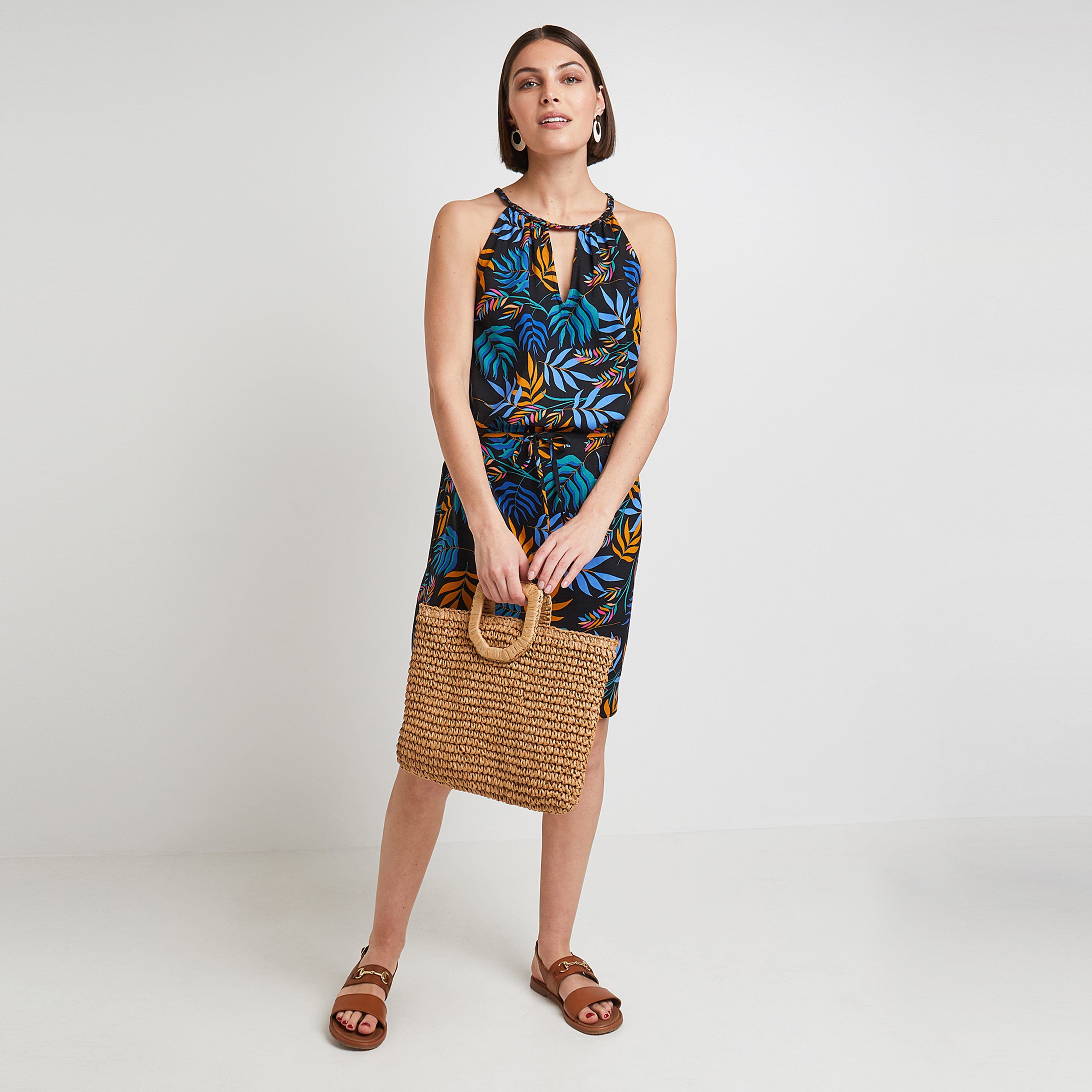 Robe imprimée femme - NOIR