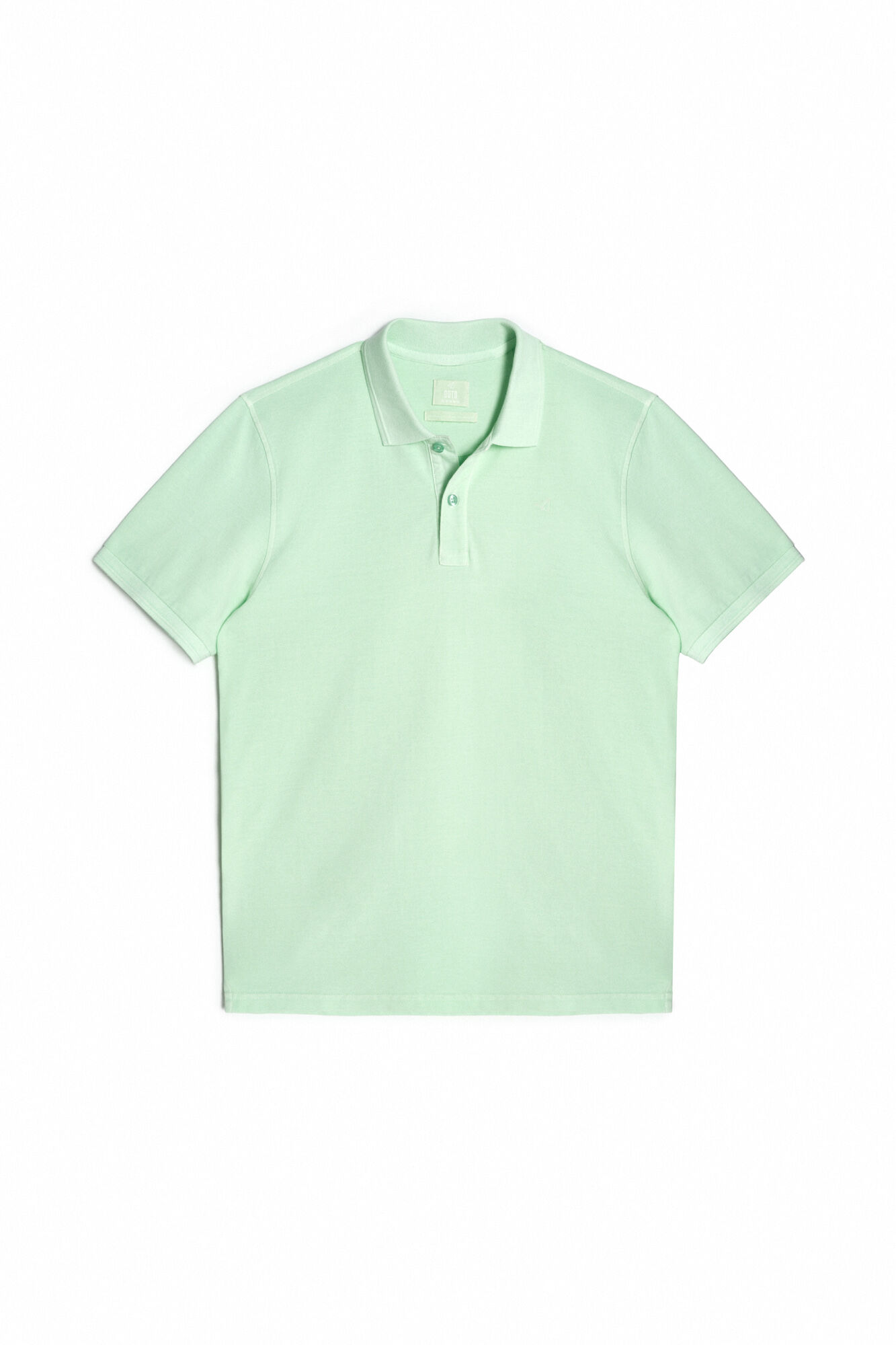 Polo piqué lavado bordado - Verde