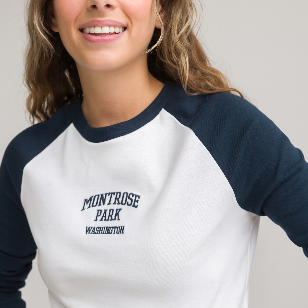 COLEÇÕES LA REDOUTE<br>T-shirt cropped com lange mouwen