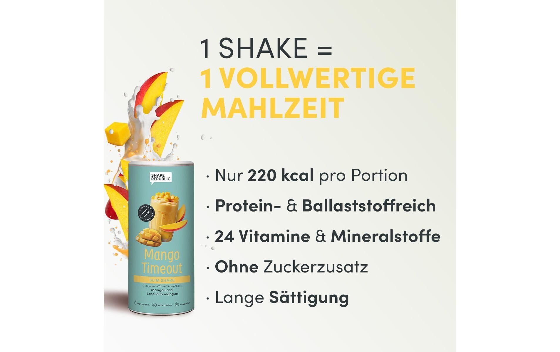 Slim Shake Mango Lassi 420 gMahlzeitenersatz mit Süssungsmitteln Mango Lassi
