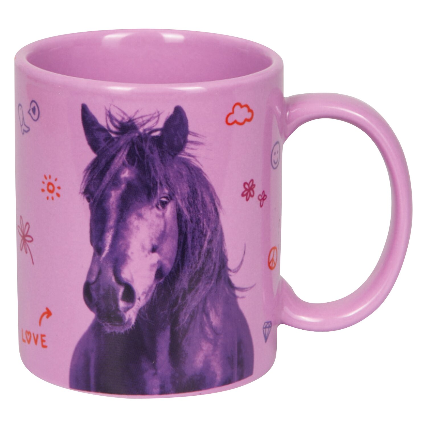 DIE SPIEGELBURG Porzellan Tasse I LOVE HORSES