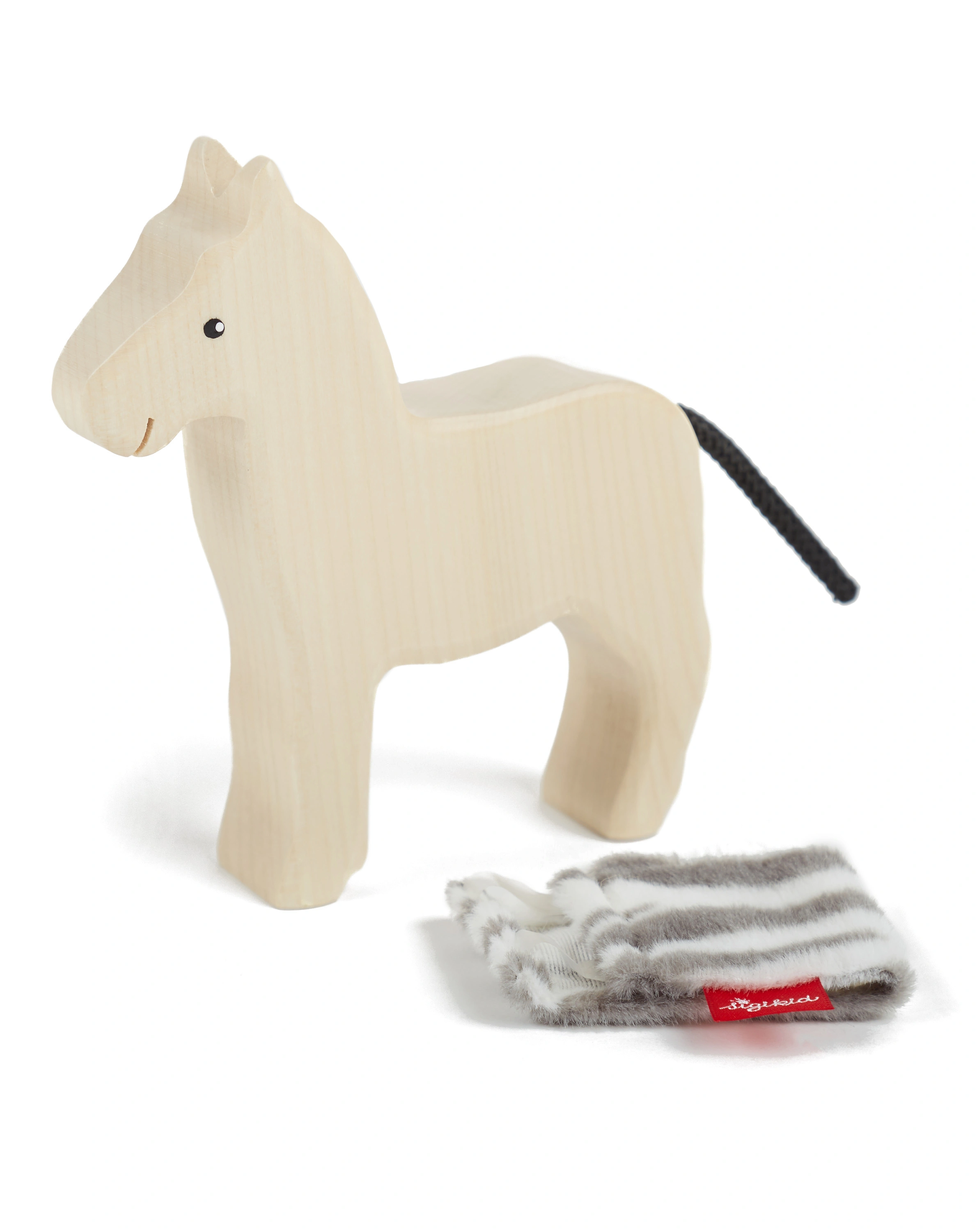 Holz-Spielfigur CUDLY WUDLY - ZEBRA in natur/schwarz