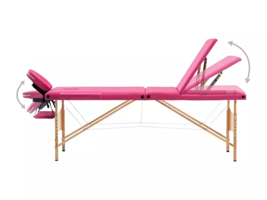 Table de massage pliable bois marron 191 x 70 x 59 cm 02_0001838