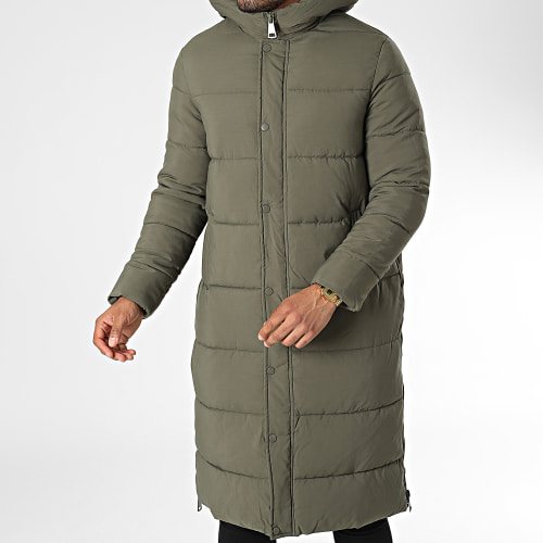 Doudoune Capuche Longue M2201 Vert Kaki